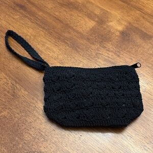Black Handwoven Wristlet Clutch - Unbranded